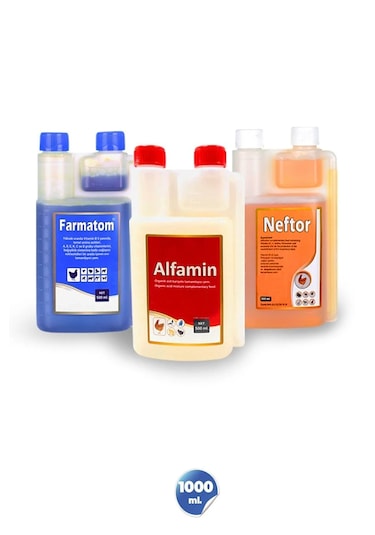 Munichvet 3lü Farmatom 1 Litre - Alfamin 1 Litre - Neftor 1 Litre