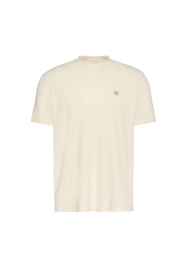 Calvin Klein Erkek T Shirt Lv04rd008g F7j Krem Krem