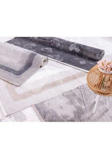Safir 4019 Krem Uzun Ömürlü Yumuşak Polyester Halı Krem
