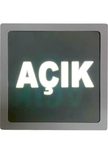 Çift Taraflı Ledli Açık Tabelası Kasa Ölçüsü 20x20cm