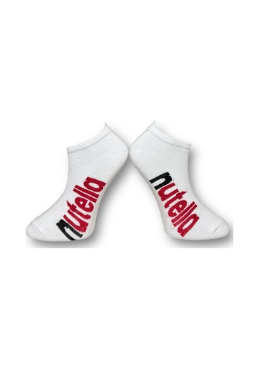 3'lü Unısex Çikolata Temalı Esnek Nem Alabilen Pamuklu Spor Patik Çoraplar Çok Renkli