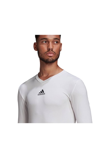 Adidas Team Base Tee Erkek Futbol Uzın Kollu Antrenman Tişörtü Gn5676 Beyaz