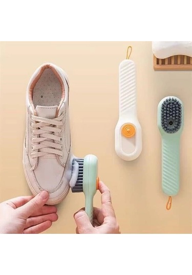 Deterjan Hazneli Çok Amaçlı Ayakkabı Ve Bot Temizleme Fırçası - Pratik Yıkama Fırçası Çok Renkli