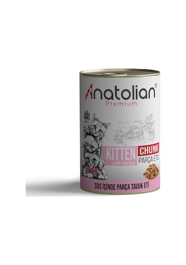 Anatolian Premium Kitten Tavuklu Yavru Kedi Konservesi 6 x 400 G