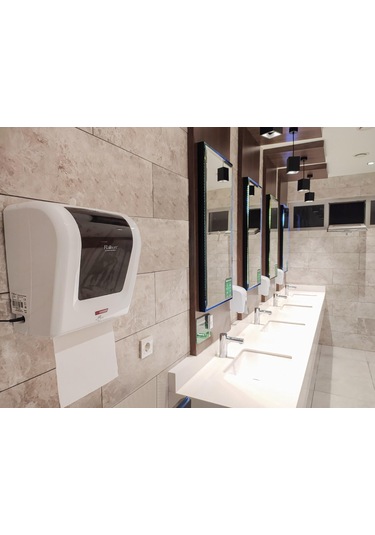 Flosoft Fotoselli Sensörlü Kağıt Havlu Verici 21 Cm F047 Beyaz - Siyah