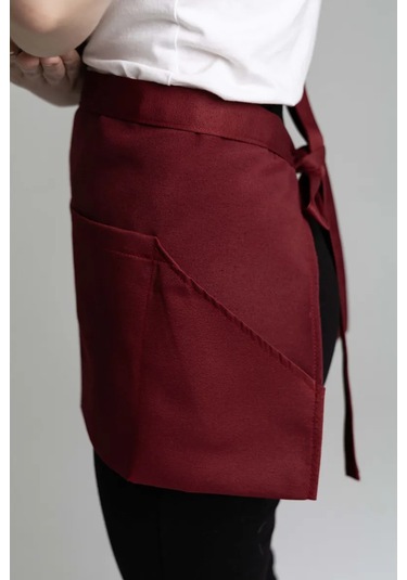 Leohome Belden Geçmeli Cepli Garson Önlüğü 423508295 Bordo