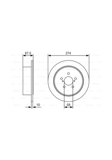Subaru Legacy 2.0 2003-2009 Bosch Arka Disk 2 Adet