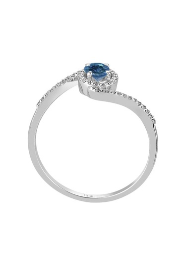 Sirius Pırlanta Ve London Blue Topaz Taşlı Romana Yüzük 0823R0180