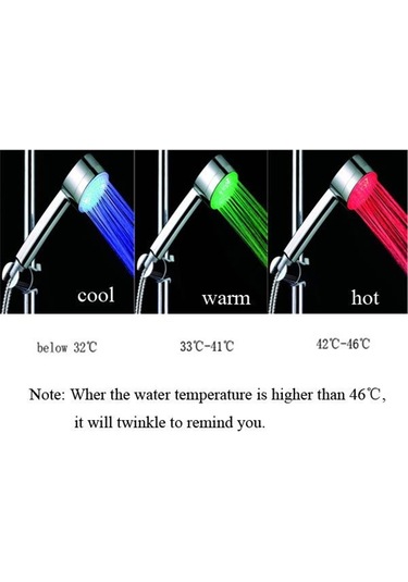 Lebıhmurah Bf76 Led Renkli Otomatik Sıcaklık Sensörü El Duş Başlığı Aracı Çok Renkli