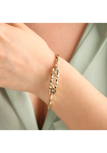 Altın Kaburga Kelepçe Iki Sıra Burgu Form N11.4808