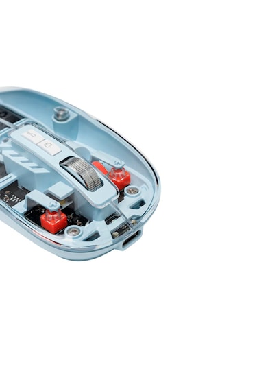 Widermarkt Bluetooth 5.2 & 2.4g Usb Kablosuz Mouse Şeffaf Tasarım, 800-1600 Dpı Ayarlı, Pilli Ergonomik Mouse M223