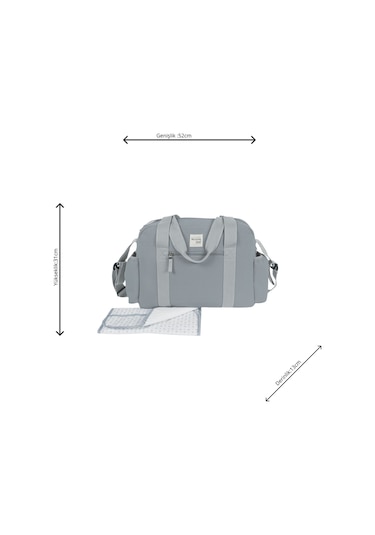 Walking Mum Eco Mum Bebek Bakım Çantası Cloud Açık Gri