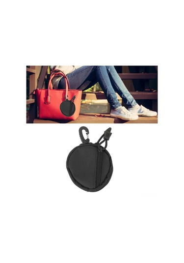 Hangfox Erkek Spor Tipi Kanvas Cüzdan, Çok Amaçlı Anahtar Kılıfı, Yüksek Kapasiteli, Düşme Engellli, Siyah Renk