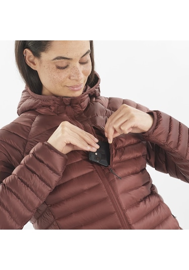 Salomon Elıxır Mıcro Down Kadın Outdoor Montu Rum Raısın Lc2300400 Bordo