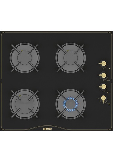 Simfer Retro Siyah 2'li Cam Ankastre Set (3325 Ocak + 9612 Davlumbaz)