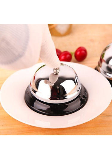 Leezsing Restoran Servis Zili Çelik Mutfak Çağırma Zili Bar Garson Çağırıcı El Basma Zil Asistan Çağırma Aleti Diğer