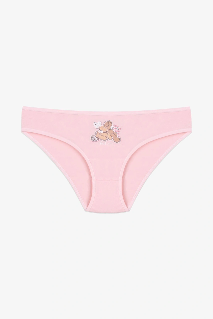 Kadın 3'lü Pamuklu Basic Külot 11040 Beyaz - Kahverengi - Pembe