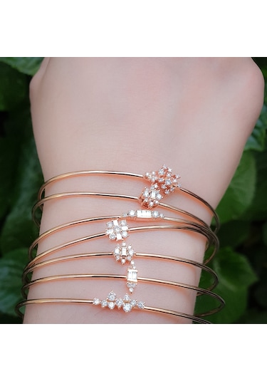 Nadias Jewellery Pırlanta Minimal  Bileklik