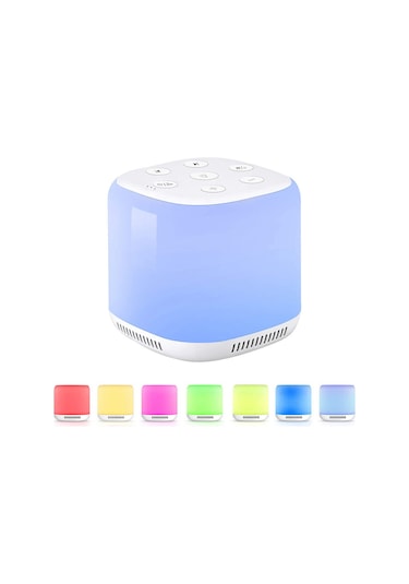Mufunye Renkli Gece Lambalı 34 Sesli Beyaz Gürültü Makinesi - Çocuklar İçin Uyku Yardımcısı, 1800mah Pil, 9 Işık Efekti, Zamanlayıcılı Diğer
