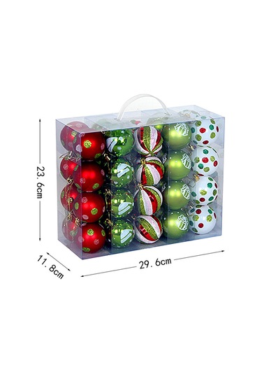 Suntek Ev Kutlamaları İçin 40 Adet Yılbaşı Topu, Dekoratif Paket 29,6x11,8x23,6 Cm