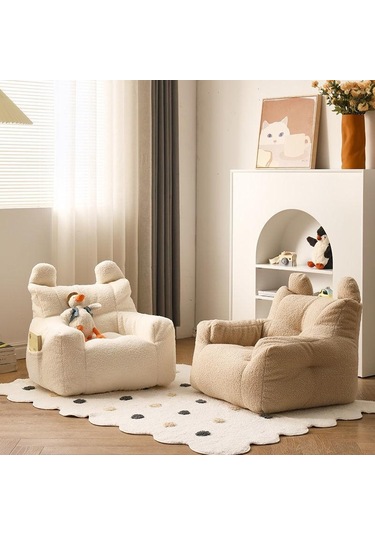 Sarı Sevimli Tembel Kanepe Mini Boş Koltuk Karikatür Çocuk Kanepe Okuma Erkek Ve Kadın Basit Kanepe Bebek Kanepe Sarı