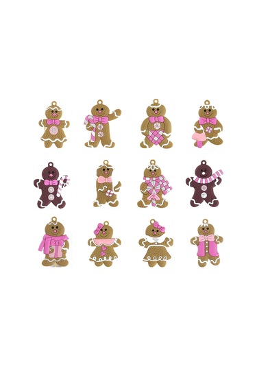 Springsun Modern Minimalist 12 Adet Pvc Kürdan Manzaralı Noel Asısı - Büyük 9.5cm Ve Küçük 6.4cm Boylar, Kahverengi Rengi, Noel Ağacı, Ev Dekorasyonu İçin