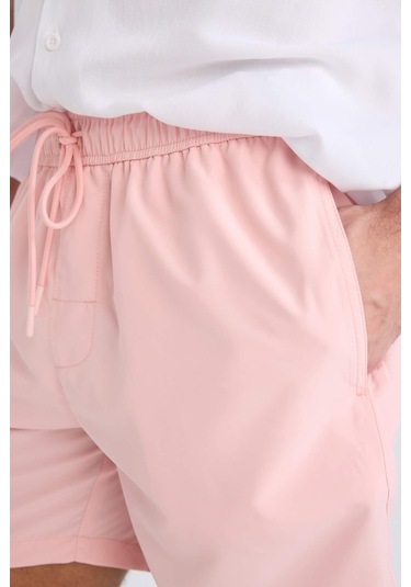 Defacto File Astarlı Kısa Boy Hızlı Kuruyan Deniz Şortu E0944ax25hspn155 Pembe