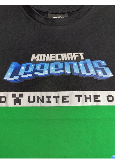 Erkek Çocuk Minecraft Lagends Baskılı T-shirt 4-13 Yaş Yeşil