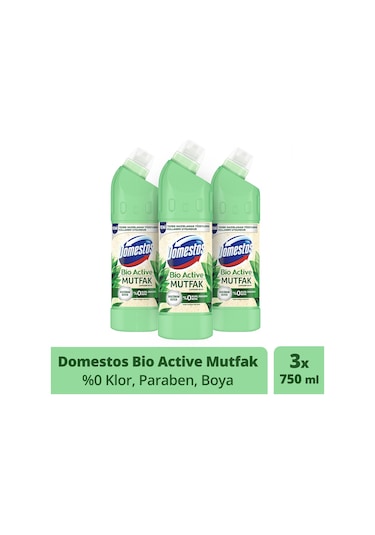 Domestos Bio Active Mutfak Çamaşır Suyu 3 x 750 ML