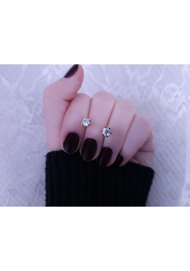 Sirius Pırlanta F Renk 0,90 Karat Pırlanta Tektaş Küpe 0823e0068