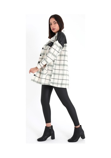 Deri Garnili Ekose Cepli Gömlek - Mint Yeşili-mint Yeşili Mint Yeşili