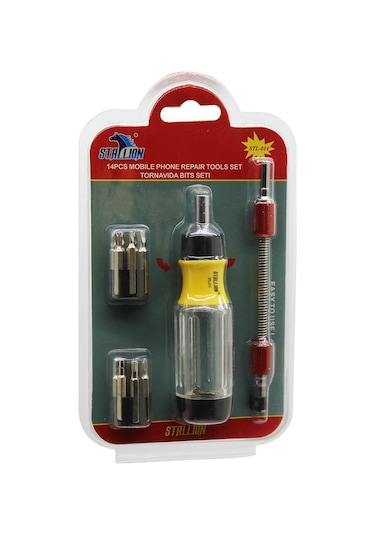14 Parça Yaylı Telefon Tamir Tornavida Bits Seti
