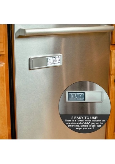 Pazly Bulaşık Makinesi Temiz/kirli Göstergesi - Kırmızı/yeşil Mıknatıs Gümüş, Bulaşık Yükleme Ve Boşaltma Zamanı İçin Gümüş