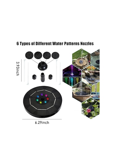Lemestar 3.5w Güneş Enerjili Renkli Fırtına Pompa, 1800mah Batarya, 6 Fırtına Aynası, 4 Çarpışma Önleyici Çubuk, Ip68 Su Geçirmez, 7 Led Işık