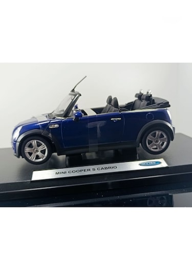 Welly 1:18 Mini Cooper S Cabrio Lacivert Model Araba