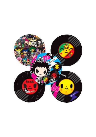 Tokidoki Coaster Set Bardak Altlığı Siyah