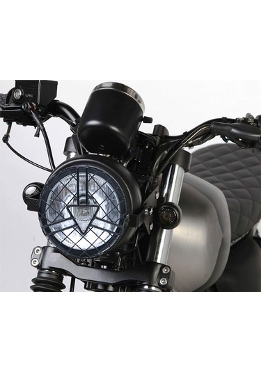 Motosiklet Ok Ucu Retiküler Retro Lamba Cg125 / Gn125 İçin Led Far Modifikasyon Aksesuarları Beyaz