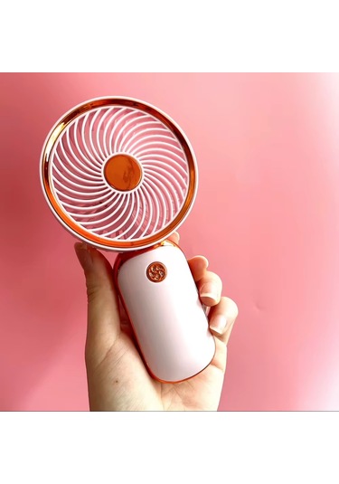 Avuç İçi Taşınabilir Şarjlı Mini Vantilatör El Fanı Pembe Dd8024b