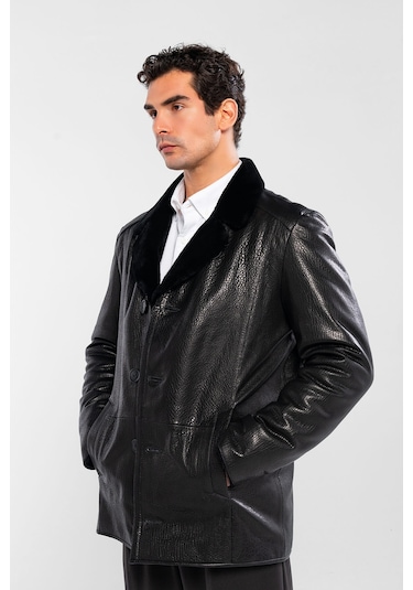 Tamer Tanca Erkek Hakiki Deri Siyah Jumbo Deri Mont 1000 2009 Erk Derımont Sk24/25 Sıyah Jumbo Siyah