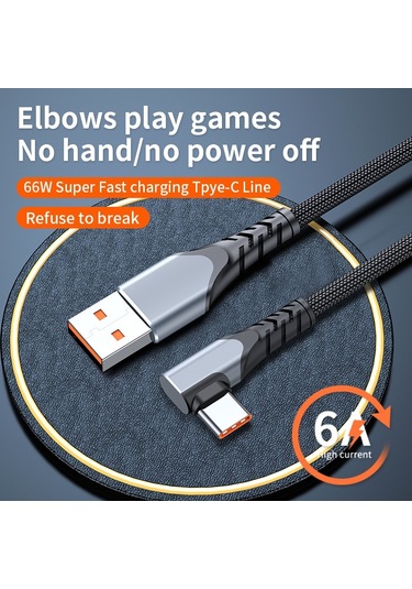Cbtx Usb-C 50 CM 66 W 6A Yüksek Akım Hızlı Şarj Kablosu