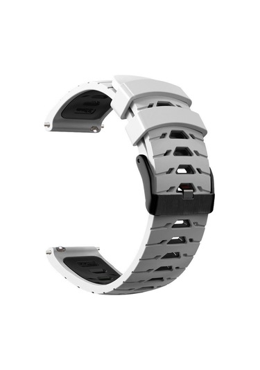 Çift Renkli Akıllı Saat Kayışı 22mm Saat Bandı C20 Pro İçin Evrensel Silikon Saat Bandı