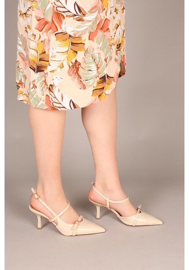 Vesper Çapraz Bağlı Stiletto Ten-7810 Ten