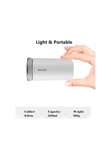 Besthome1 En Seviyeli Paslanmaz Çelik Sızdırmaz Termos Beyaz 350 Ml Beyaz