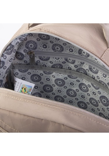 Nas Bag Extra Hafif Su Geçirmez Çok Gözlü Waterproof Unisex Sırt Çantası 30x40 Cm Vizon