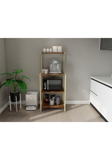 Sali Kahve Köşesi Çok Amaçlı Mutfak Mikrodalga Dolabı Amalfi Renk