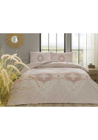 Taç Çift Kişilik Ranforce Nevresim Takımı Ellie Kapiçino