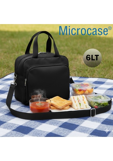 Microcase Termal Günlük Kamp Piknik İçin Yemek İçecek Taşıma Çantası 10 Lt Al5430 Siyah