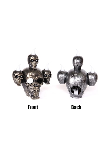 Singree Altın Halloween Dekorasyon Led Işıklı Sandalye Kokulu Dumanlı Kelle Süsü 3 Ag13 Pil + 3 Sandalye + Pinzet Dahil