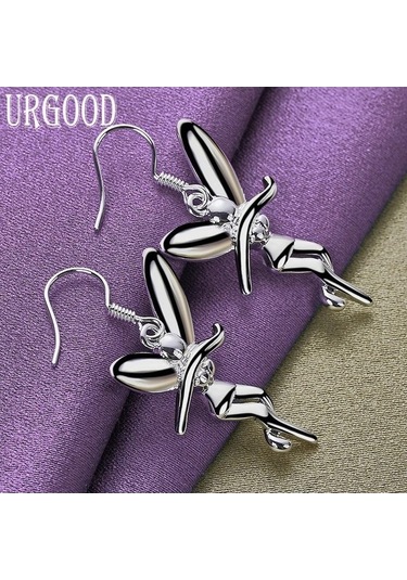 Novahub 925 Ayar Gümüş Büyüleyici Küpe Moda Takı Çok Renkli