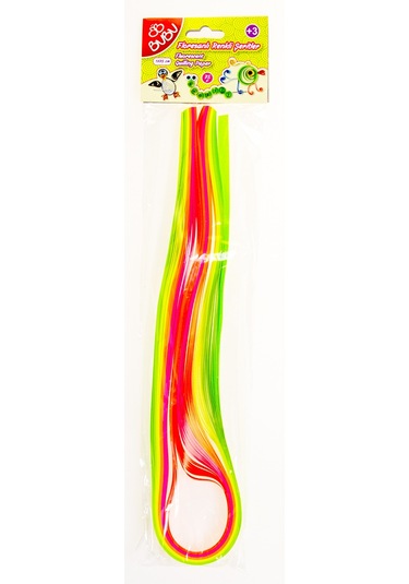 Bu-bu Floresanlı Renkli Şeritler Qullıng 1*75cm